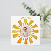 Sunshine verjaardag dank u kaart (Staand voorkant)