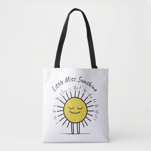 Sunshine Vibes Tas: fleur je dag op Tote Bag (Voorkant)