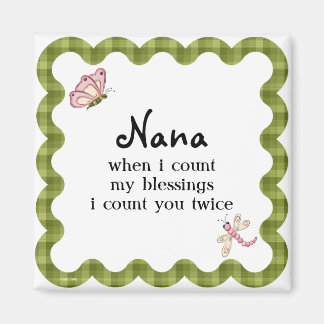 Sunshine vlinder oma nana zegeningen cadeau magneet