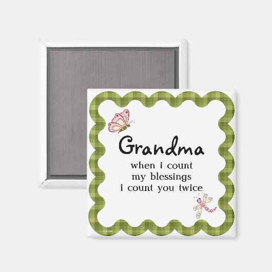 Sunshine vlinder oma zegeningen cadeau magneet (Voorkant / Achterkant)