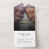 Sunshine Vreugde Foto Bruiloft All In One Uitnodiging (Binnen)