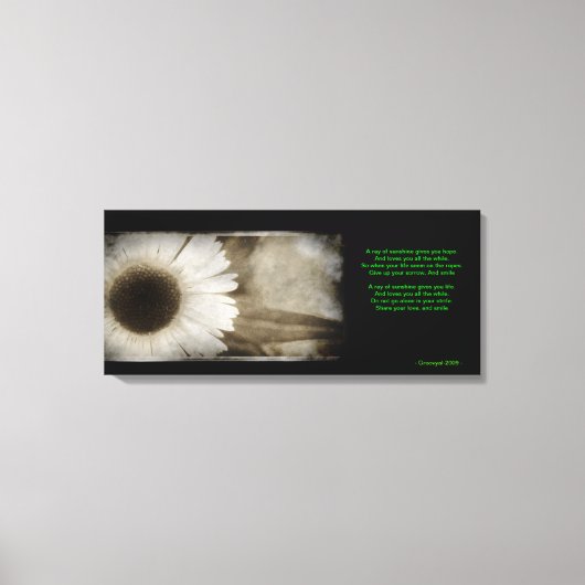 Sunshine w/Poem Canvas Afdruk (Voorkant)