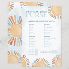 Sunshine Wat zit er in je Purse Baby shower Game