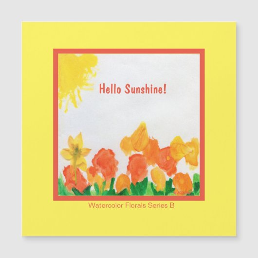 Sunshine Waterverf Floral (Voorkant)