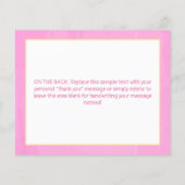 Sunshine Waterverf Schattige Meisje Roze Dank je K (Achterkant)