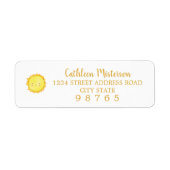 Sunshine Waterverf Sun Return Address Labels (Voorkant)