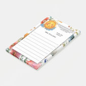 Sunshine Waterverf Wildflower Teacher Post-it® Notes (Schuin)