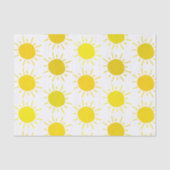 Sunshine Whimsical Yellow Sun Birthday Party Tissuepapier (Voorkant)