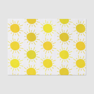 Sunshine Whimsical Yellow Sun Birthday Party Tissuepapier