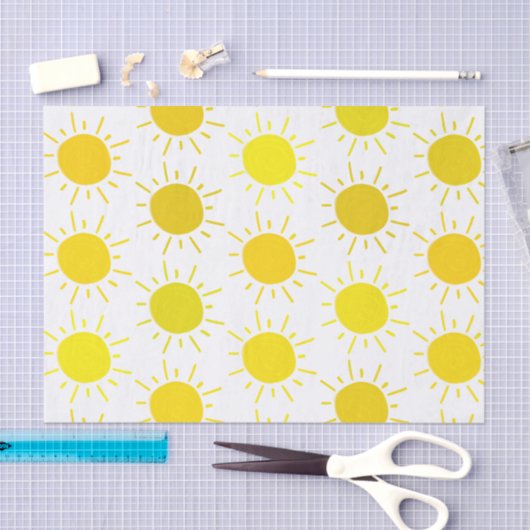 Sunshine Whimsical Yellow Sun Birthday Party Tissuepapier (Craft)