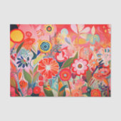 Sunshine Whimsy Flower Abstract schilderij Decoupa Tissuepapier (Voorkant)