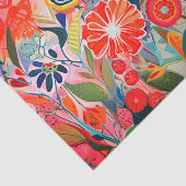 Sunshine Whimsy Flower Abstract schilderij Decoupa Tissuepapier (Detail)