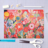 Sunshine Whimsy Flower Abstract schilderij Decoupa Tissuepapier (Craft)