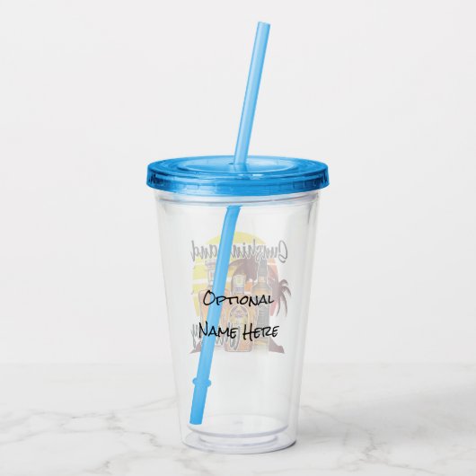 Sunshine & Whiskey Acryl Drinkbeker (Achterkant)