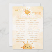 Sunshine wil liever Baby shower spelen Kaart (Voorkant)