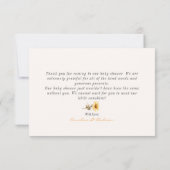 Sunshine Wildflower Baby shower bedankje Kaart (Achterkant)