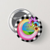 Sunshine Wish Pixel Art Ronde Button 5,7 Cm (Voorkant /achterkant)