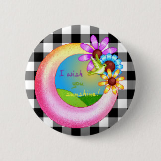 Sunshine Wish Pixel Art Ronde Button 5,7 Cm