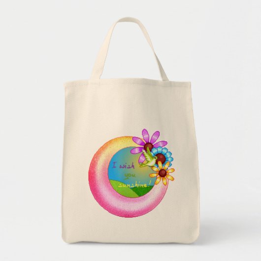 Sunshine Wish Pixel Art Tote Bag (Voorkant)