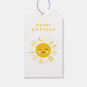 Sunshine wordt één verjaardagsfeestje cadeaulabel (Voorkant)