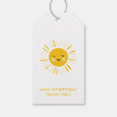 Sunshine wordt één verjaardagsfeestje cadeaulabel (Voorkant)