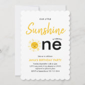 Sunshine wordt één verjaardagsfeestje kaart (Voorkant)