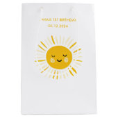 Sunshine wordt één verjaardagsfeestje medium cadeauzakje (Voorkant)