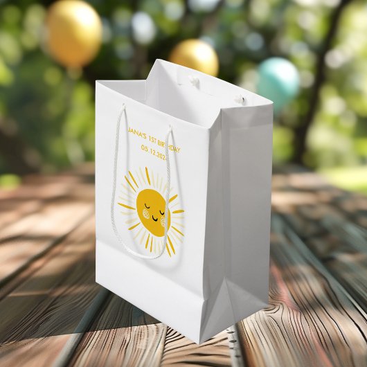 Sunshine wordt één verjaardagsfeestje medium cadeauzakje