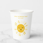 Sunshine wordt één verjaardagsfeestje papieren bekers (Voorkant)