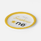 Sunshine wordt één verjaardagsfeestje papieren bordje (Gekanteld)