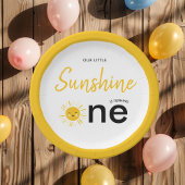 Sunshine wordt één verjaardagsfeestje papieren bordje