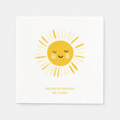 Sunshine wordt één verjaardagsfeestje servet (Voorkant)