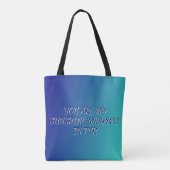 Sunshine wrapped in Fur-Navy/Teal Pet Tribute Tote Bag (Achterkant)