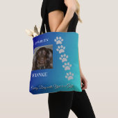 Sunshine wrapped in Fur-Navy/Teal Pet Tribute Tote Bag (Dichtbij)