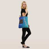 Sunshine wrapped in Fur-Navy/Teal Pet Tribute Tote Bag (Op model)