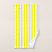 Sunshine Yellow and White Striped Bad Handdoek (Handdoek)