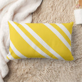 Sunshine Yellow and White Striped Kussen (Deken)