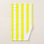 Sunshine Yellow and White Striped Print Bad Handdoek (Handdoek)