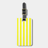 Sunshine Yellow and White Striped Print Bagagelabel (Voorkant verticaal)
