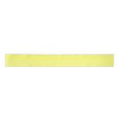 Sunshine Yellow and White Striped Print Satijnen Lint (Voorkant)