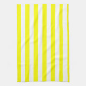 Sunshine Yellow and White Striped Print Theedoek (Verticaal)