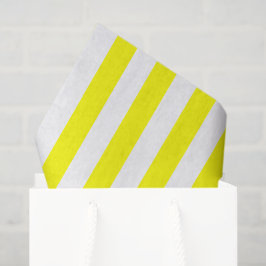 Sunshine Yellow and White Striped Print Tissuepapier