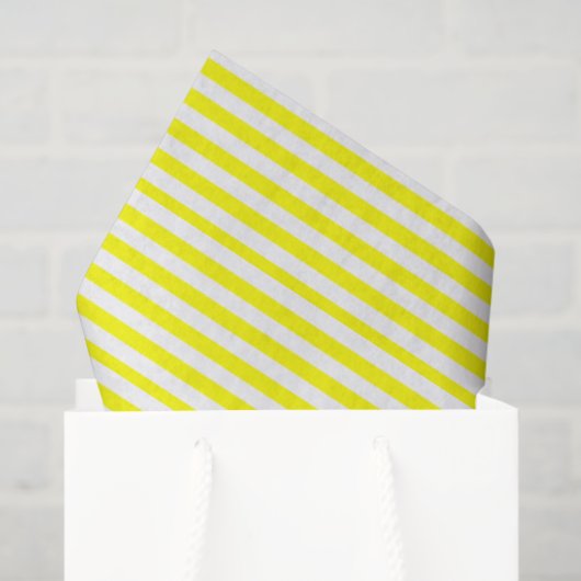 Sunshine Yellow and White Striped Tissuepapier (Cadeauzakje)
