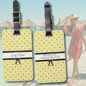 Sunshine Yellow Chic Summer Vacation Luggage Tag Bagagelabel