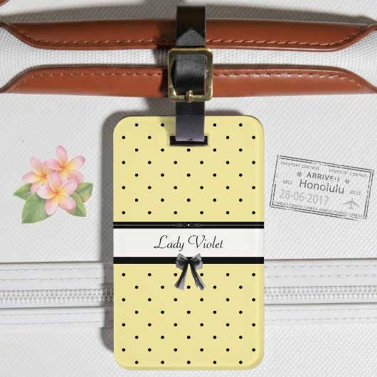 Sunshine Yellow Chic Summer Vacation Luggage Tag Bagagelabel