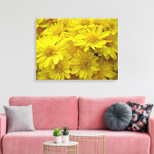 Sunshine Yellow Chrysanthema Canvas Afdruk (Insitu (Woonkamer))