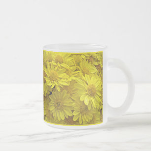 Sunshine Yellow Chrysanthema Matglas Koffiemok
