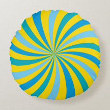 Sunshine Yellow en Blue Lollipop Swirl