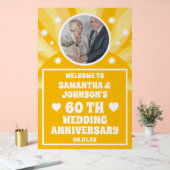 Sunshine Yellow Foto 60e bruiloft Jubileum Acryl Bord (Huwelijk)