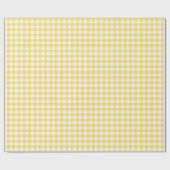 Sunshine Yellow Gingham Check Pattern Cadeaupapier (Vlak)